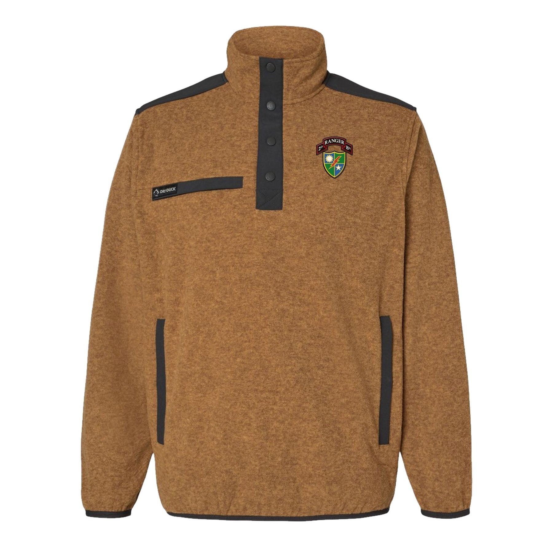 2nd Batt Ranger Scroll DUI Embroidered Melange Fleece Pullover - Small - Fleece