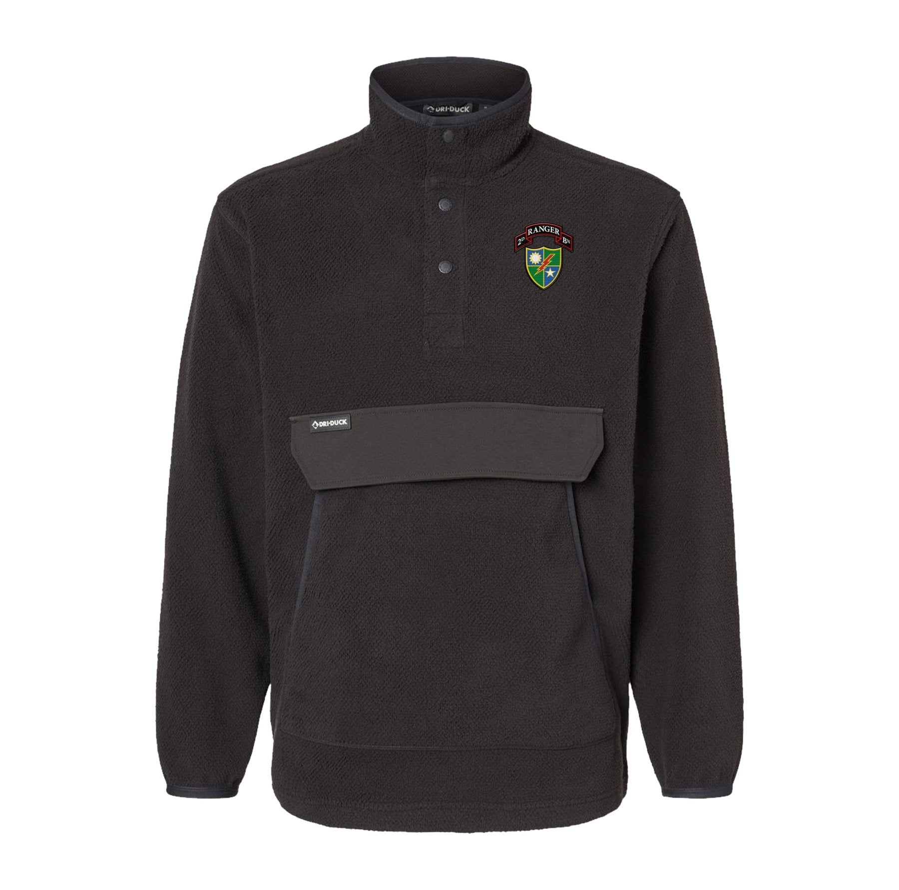 2nd Batt Ranger Scroll DUI Embroidered Mountain Fleece Pullover - Small - Fleece