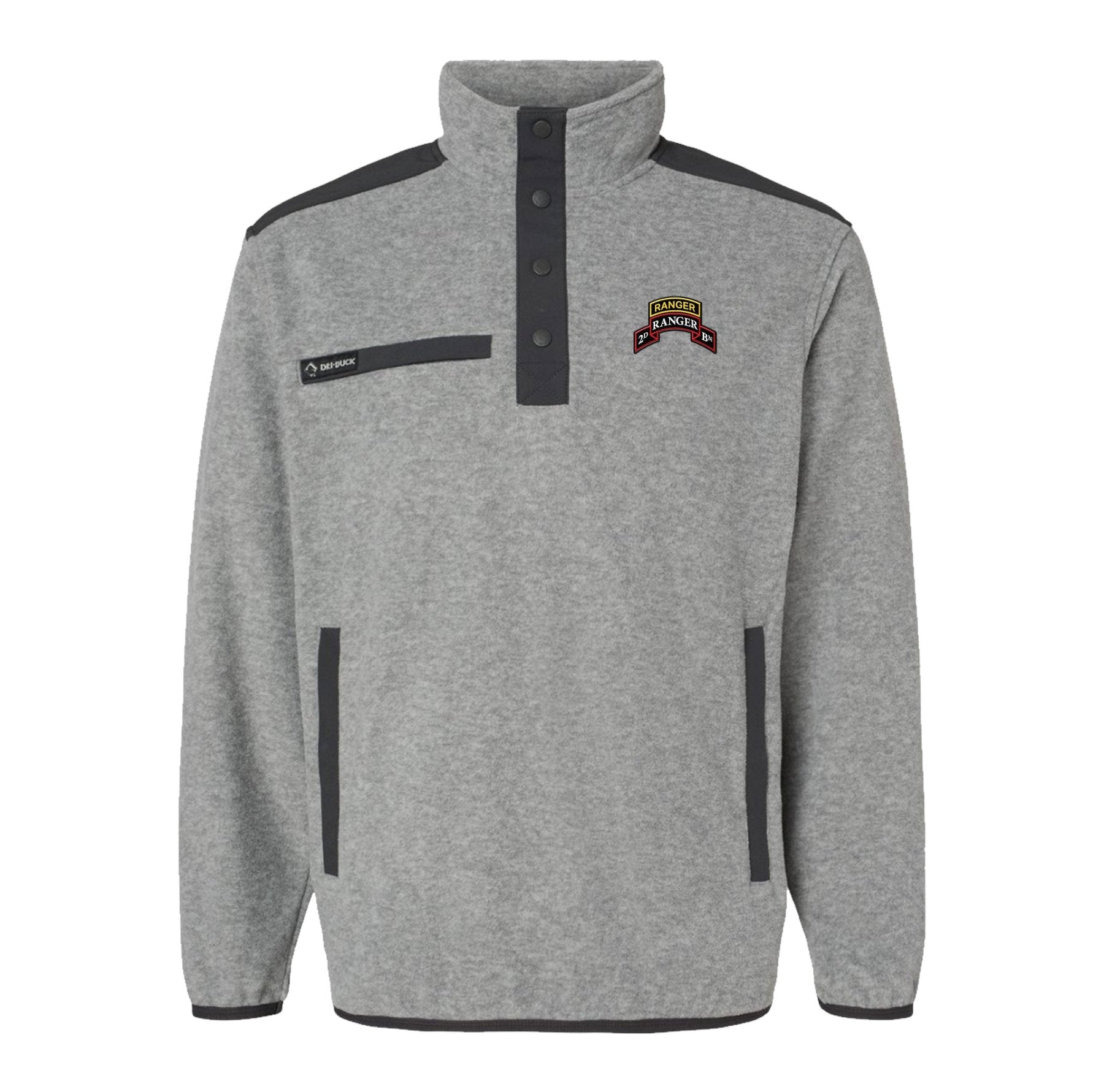 2nd Batt Ranger Tab Scroll Embroidered Melange Fleece Pullover - Small - Fleece