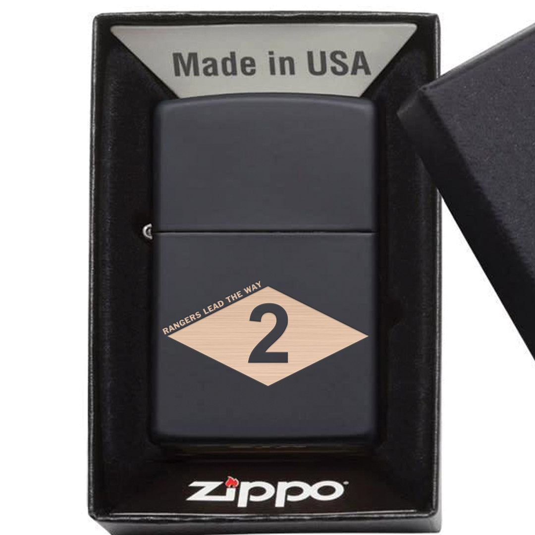 2nd Batt RGR Diamond Lighter - Matte Black - Lighter