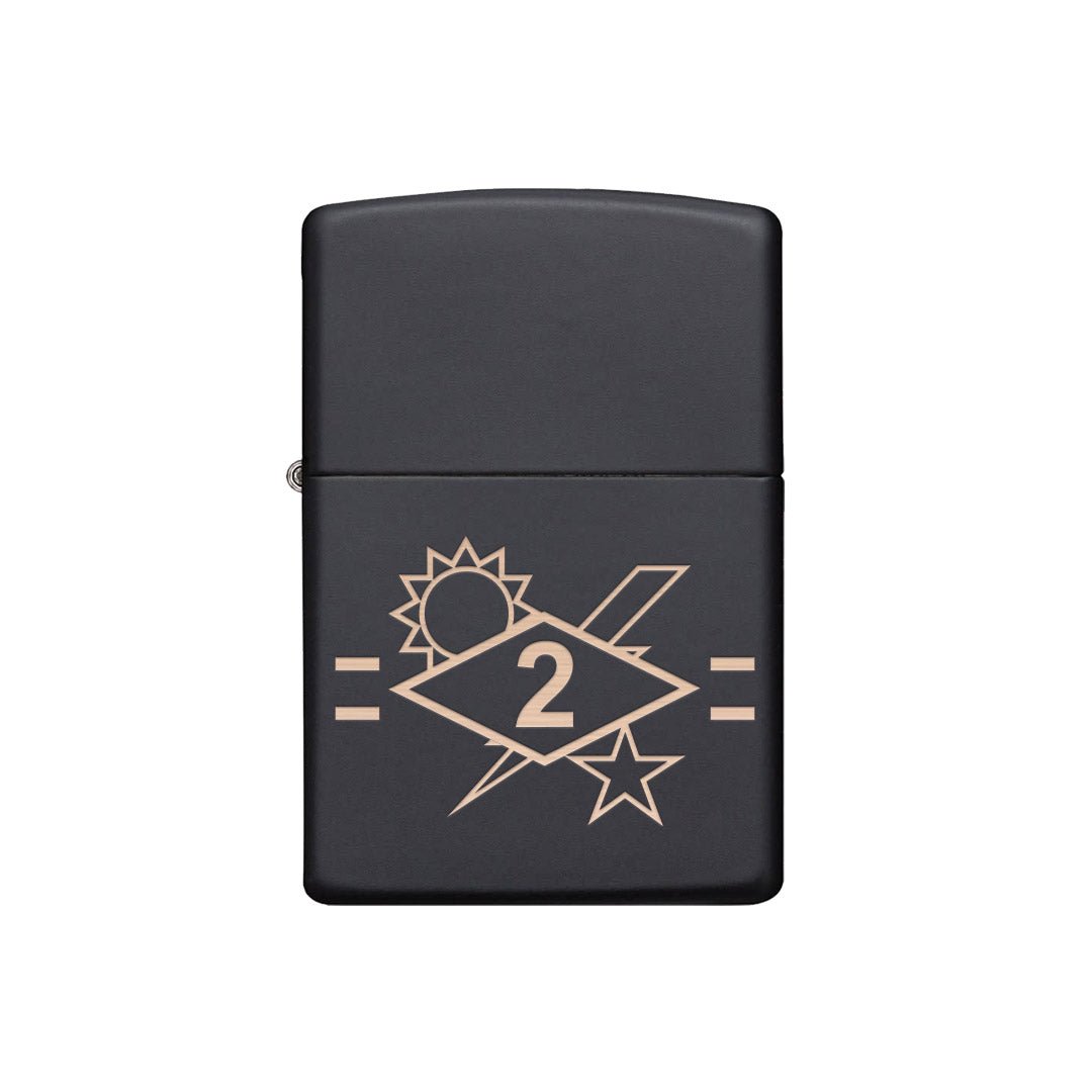2nd Batt SSB Diamond Ticks Lighter - Matte Black - Lighter