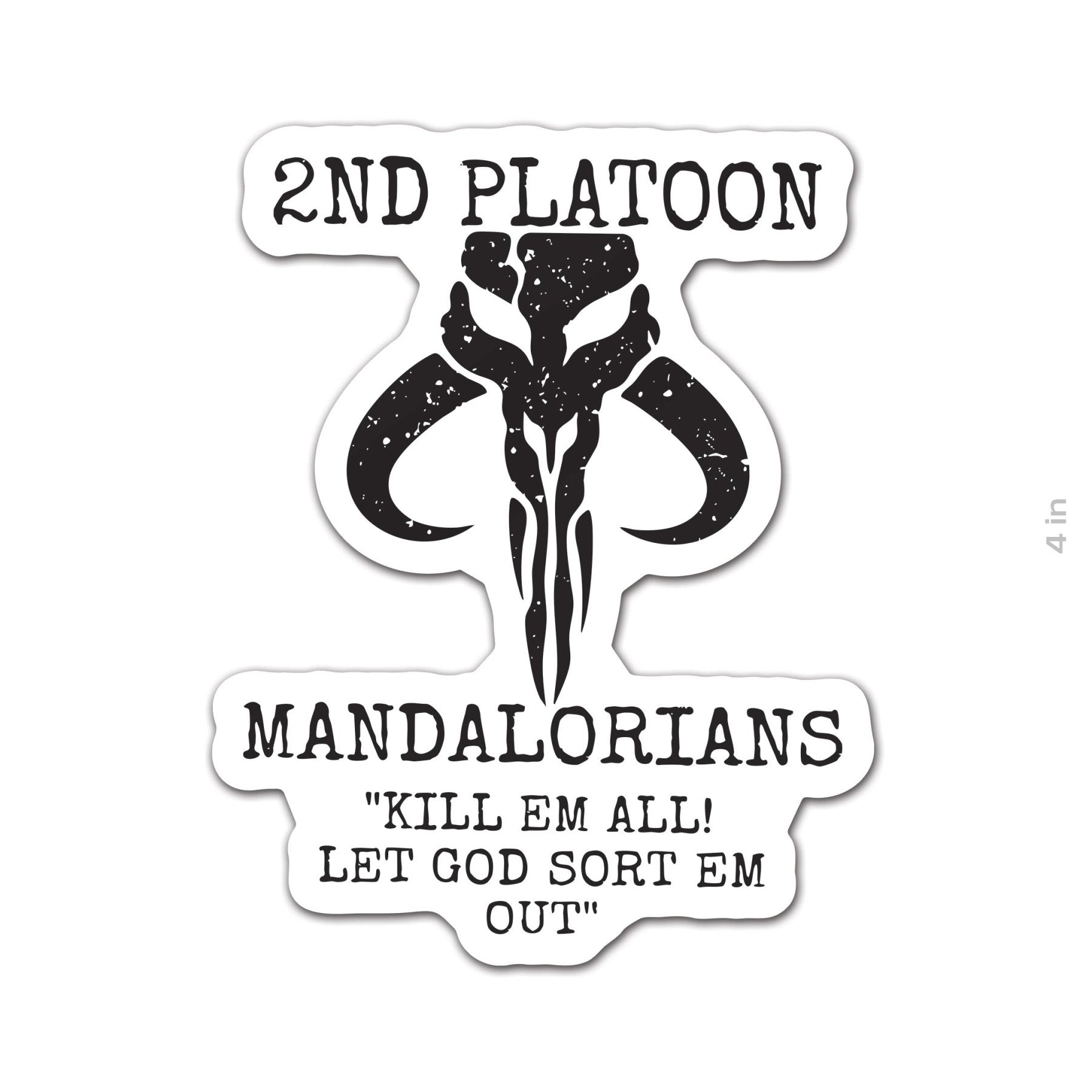 2nd PLT Mandalorians 2 - 8 CAV Sticker - 4" - Private Sticker