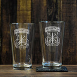 3 - 172nd INF MTN Tab Pint Glass Set - Private Pint Glass