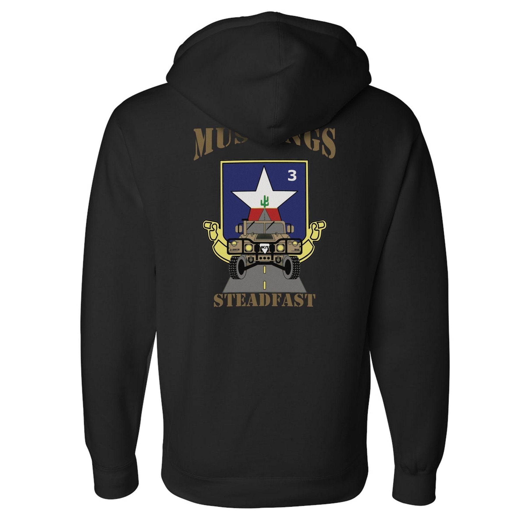 3 - 409TH BSB MUSTANGS Hoodie - Small - Private Hoodie