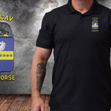 3 - 8 Cav Warhorse Embroidered Polo - Small - Private Polo