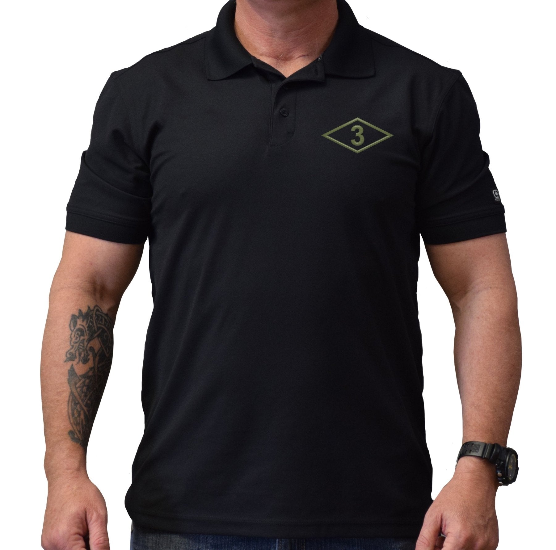 3D Batt Diamond Polo - Small - Polo