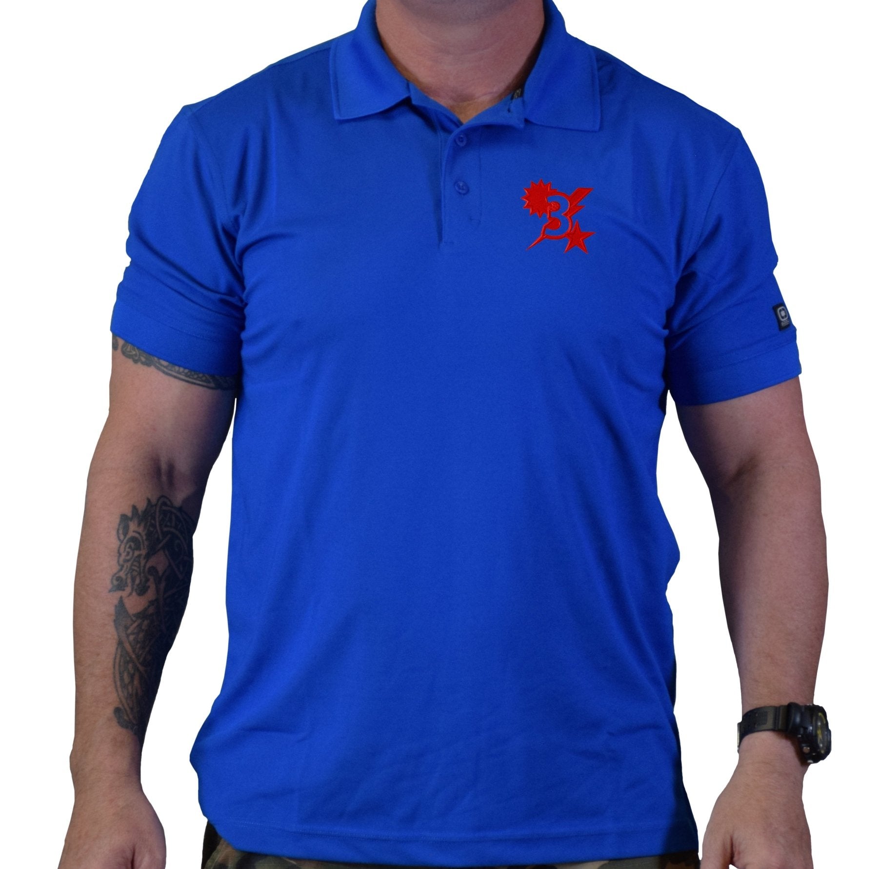 3D Batt Star Sun Bolt Polo - Small - Polo