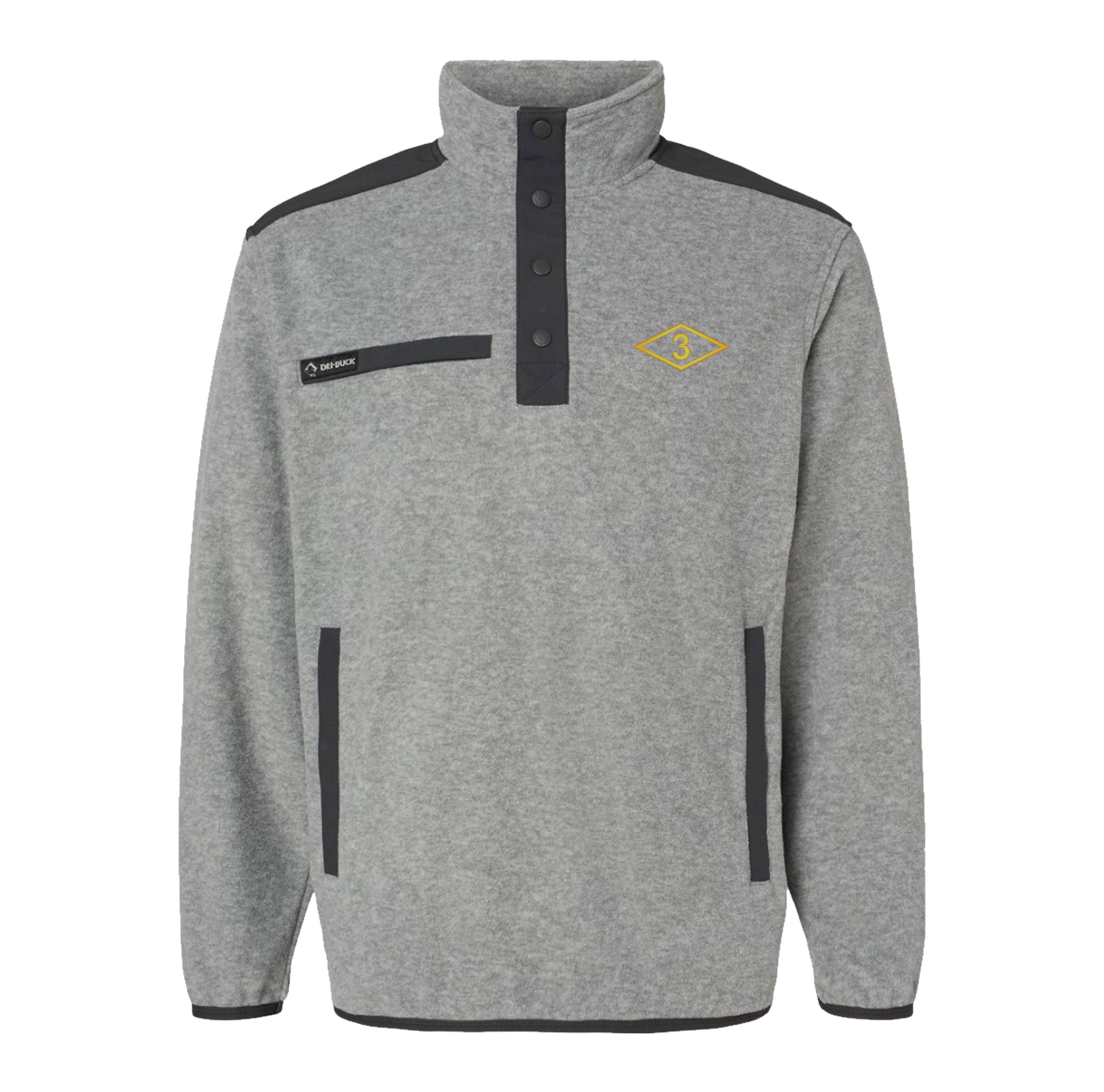 3rd Batt Ranger Diamond Embroidered Melange Fleece Pullover