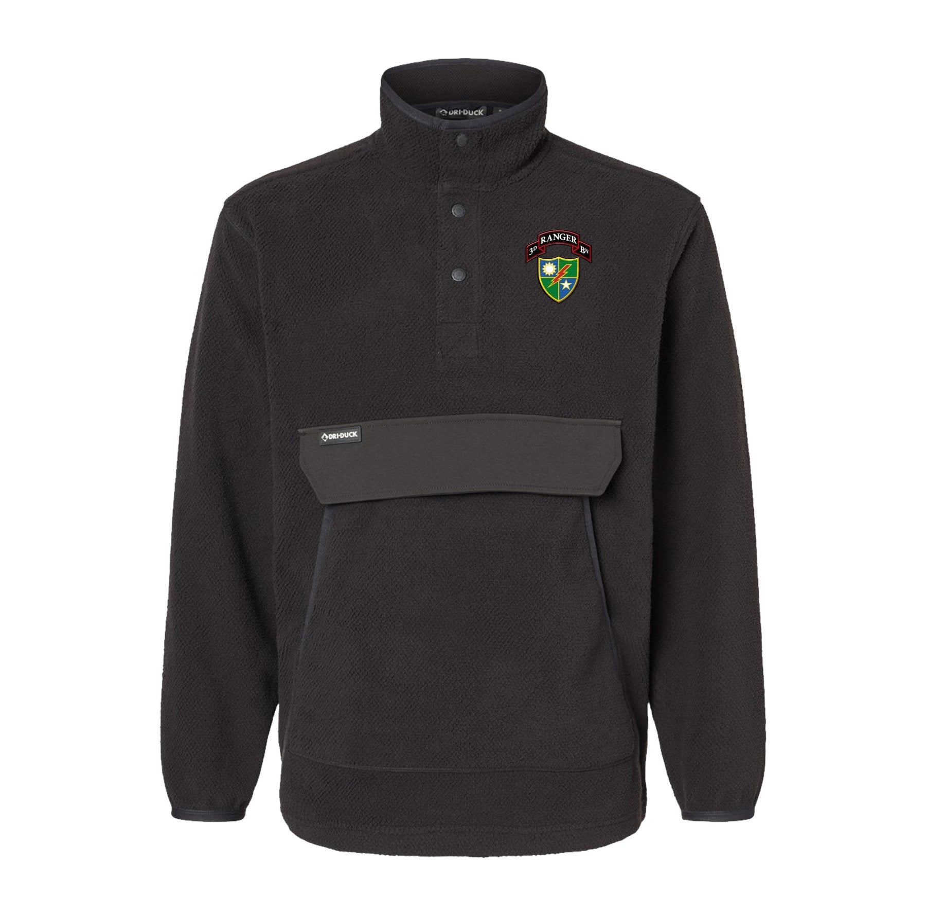 3rd Batt Ranger Scroll DUI Embroidered Mountain Fleece Pullover - Small - Fleece