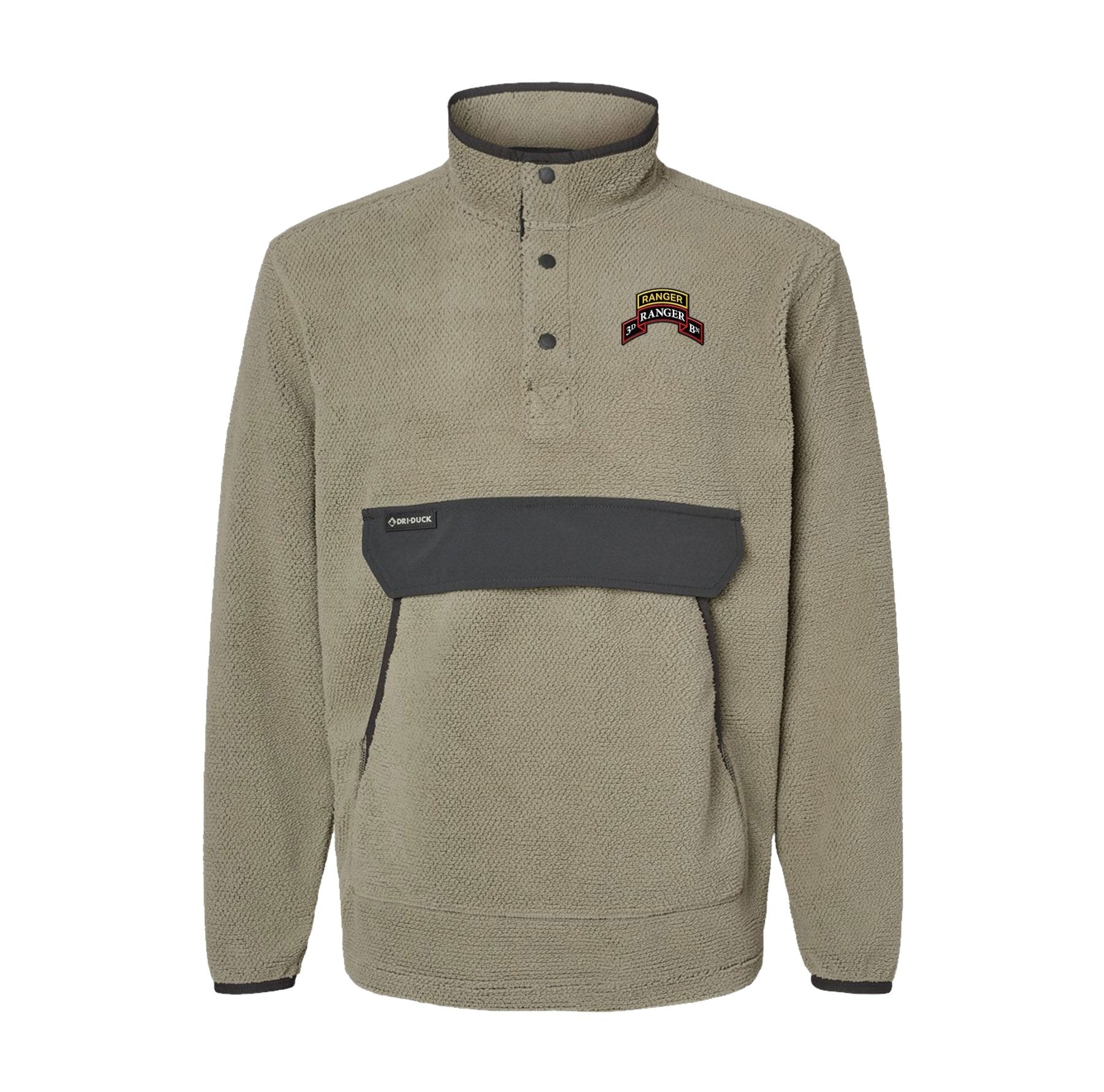 3rd Batt Ranger Tab Scroll Embroidered Mountain Fleece Pullover - Small - Fleece