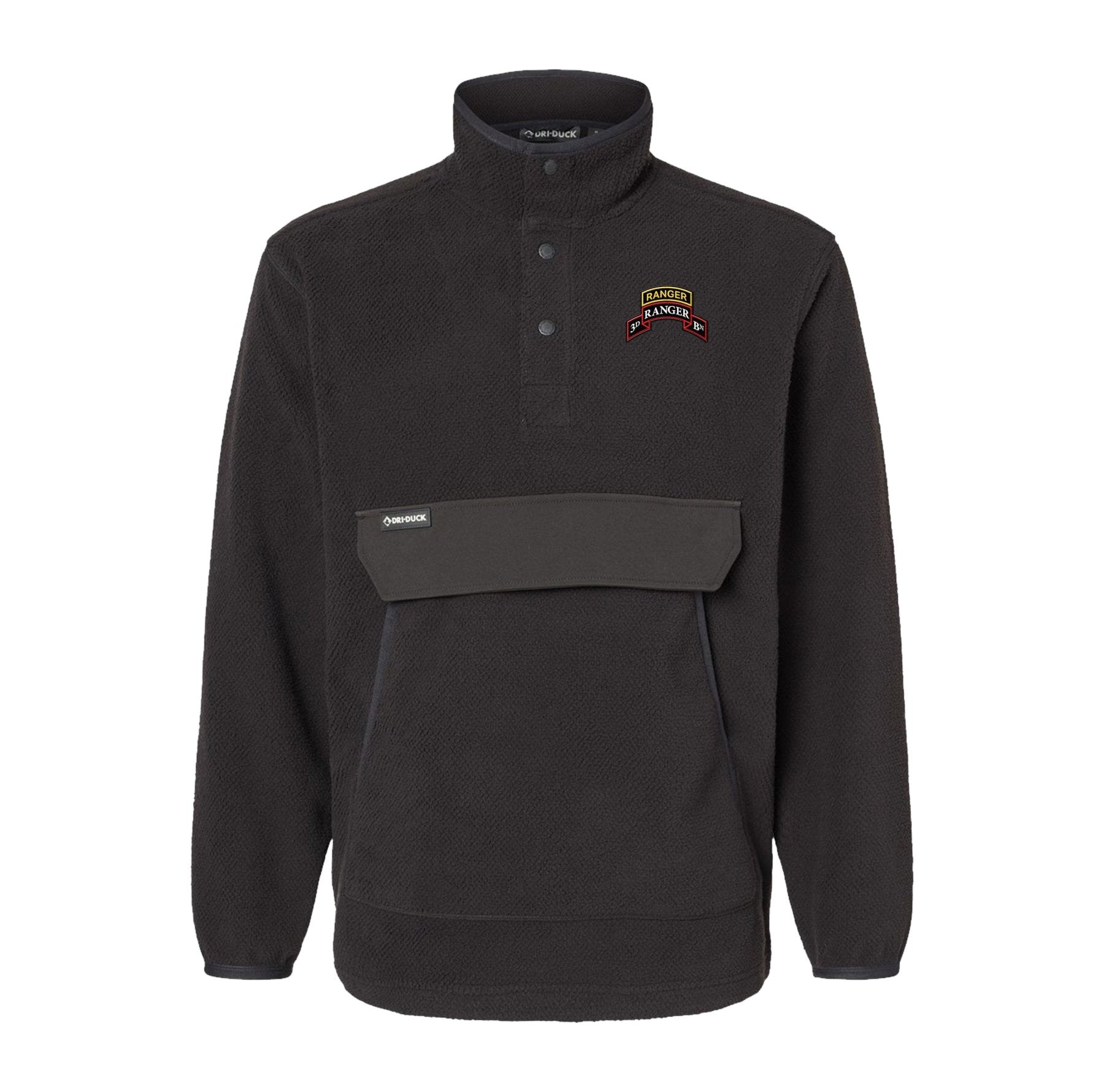 3rd Batt Ranger Tab Scroll Embroidered Mountain Fleece Pullover - Small - Fleece