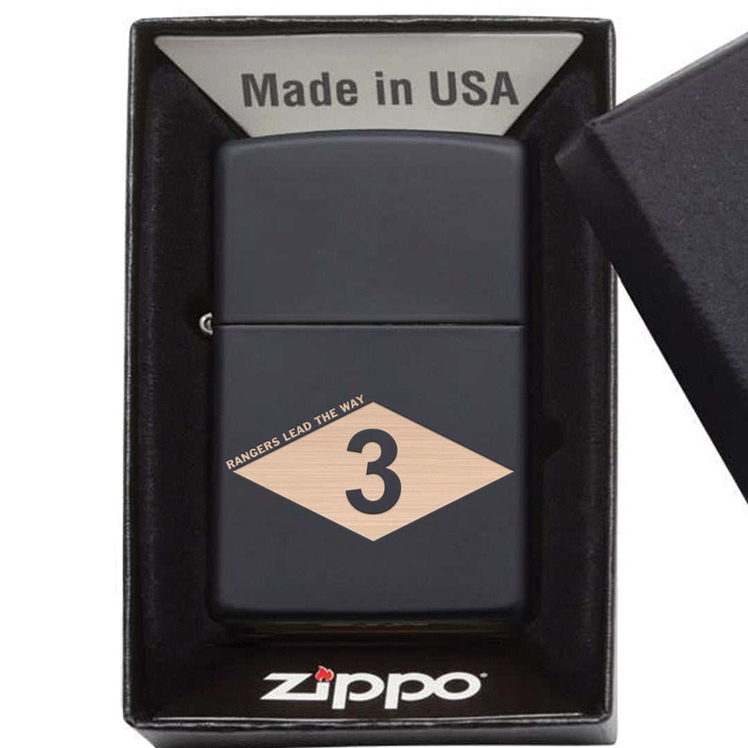 3rd Batt RGR Diamond Lighter - Matte Black - Lighter