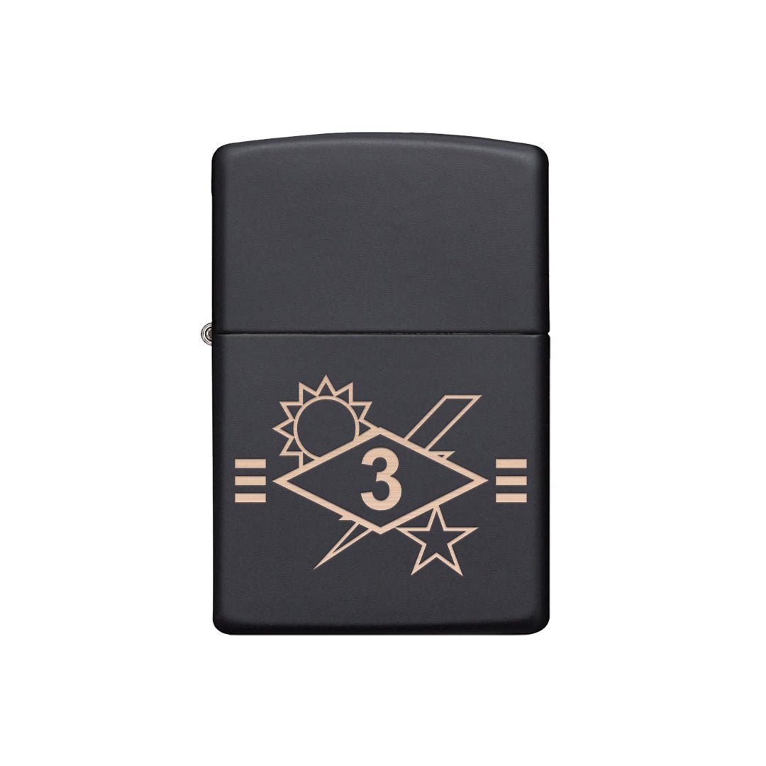 3rd Batt SSB Diamond Ticks Lighter - Matte Black - Lighter