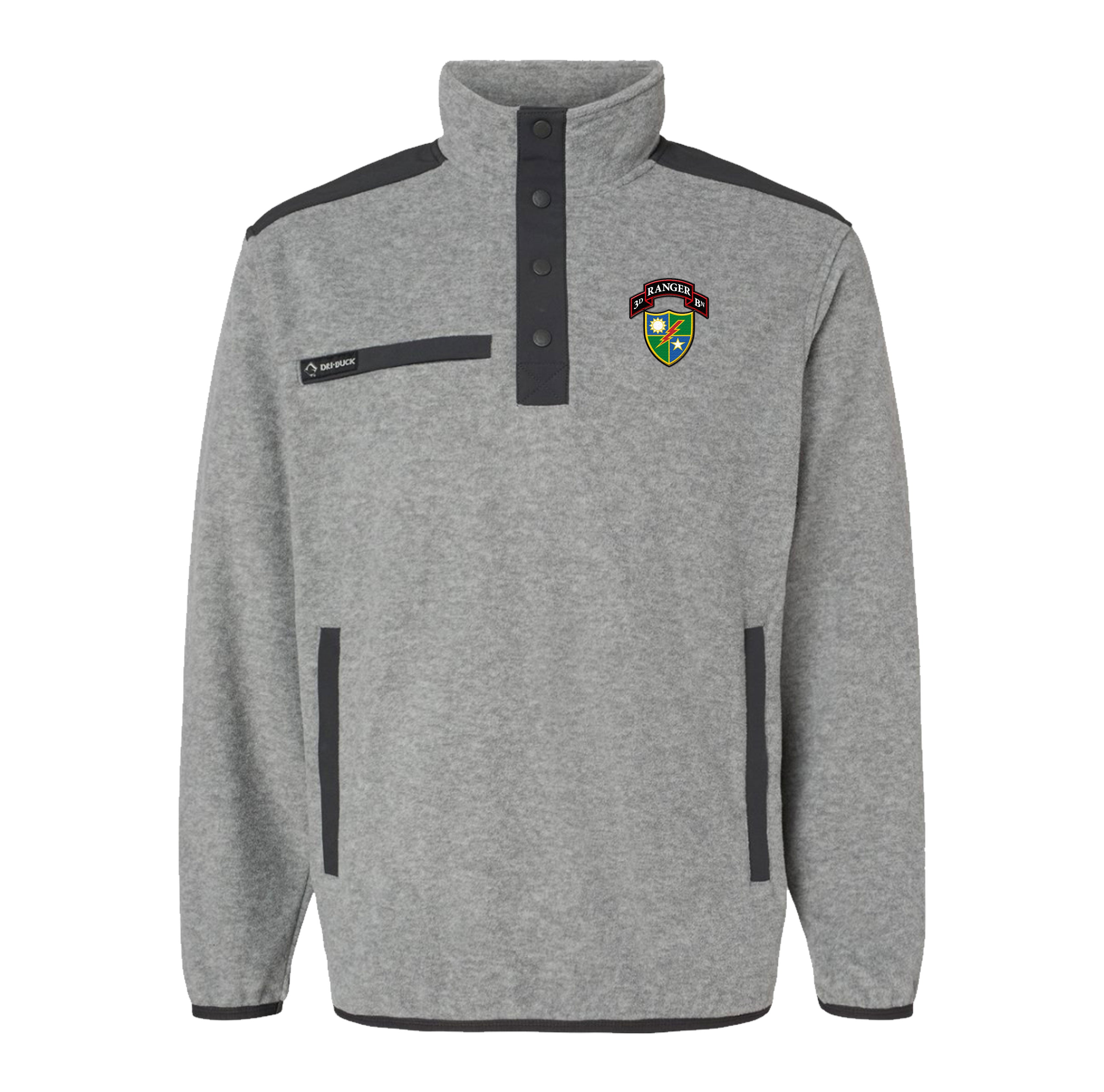 3rd Batt Ranger Scroll DUI Embroidered Melange Fleece Pullover