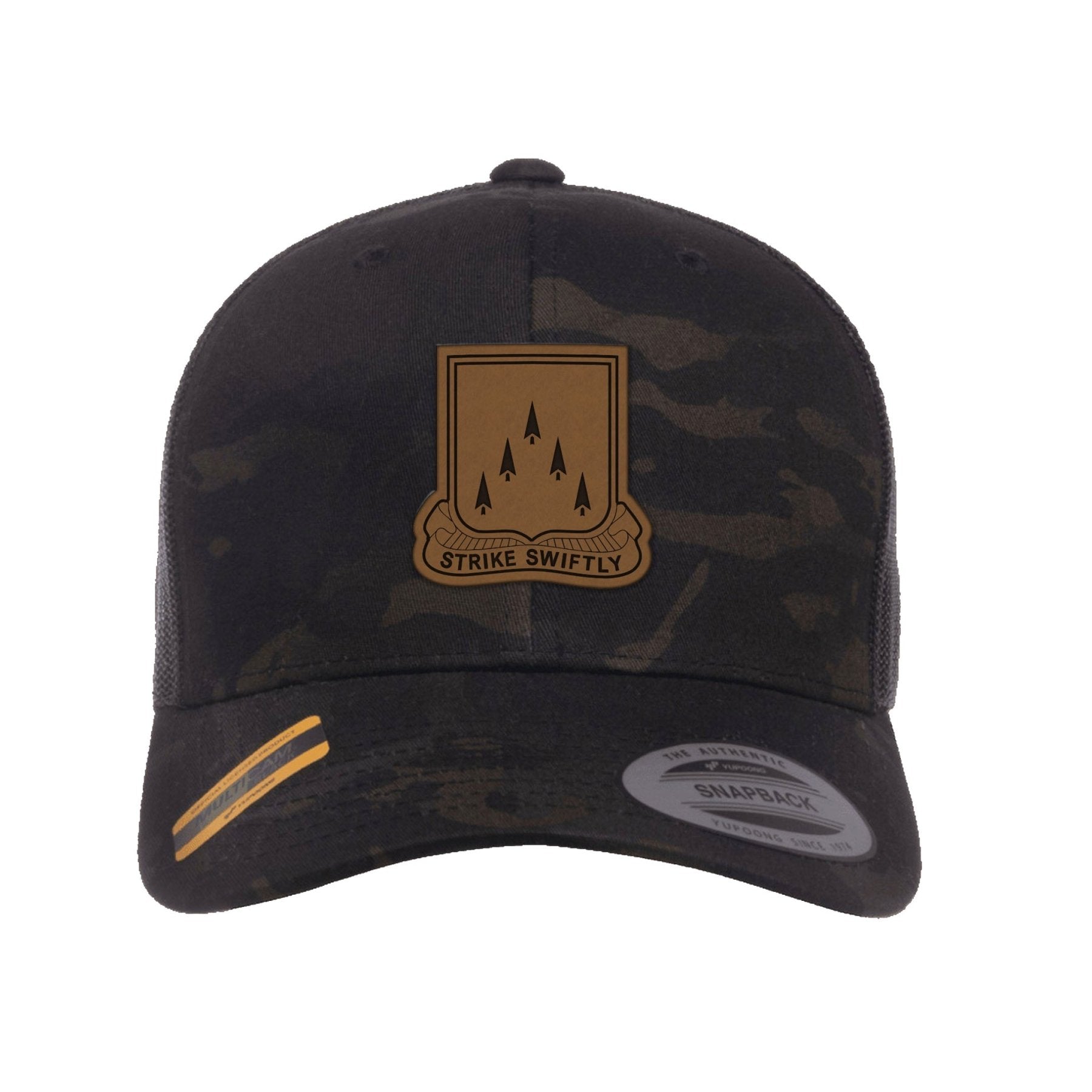 4 - 70 Armor Crest Leather Patch Snapback - OSFA - Private Headwear