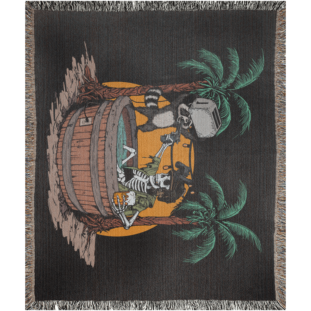 Trouble In Paradise Woven Blanket