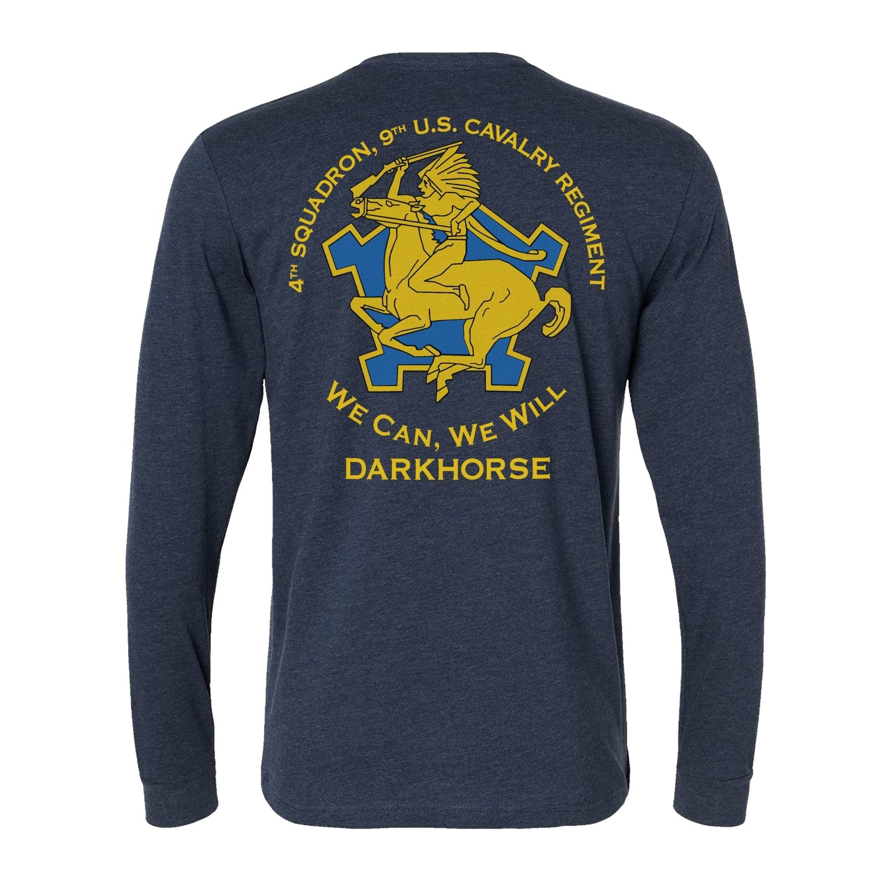 4th SQDN 9th US CAV Darkhorse Long Sleeve - Small - Private Long Sleeve Shirt