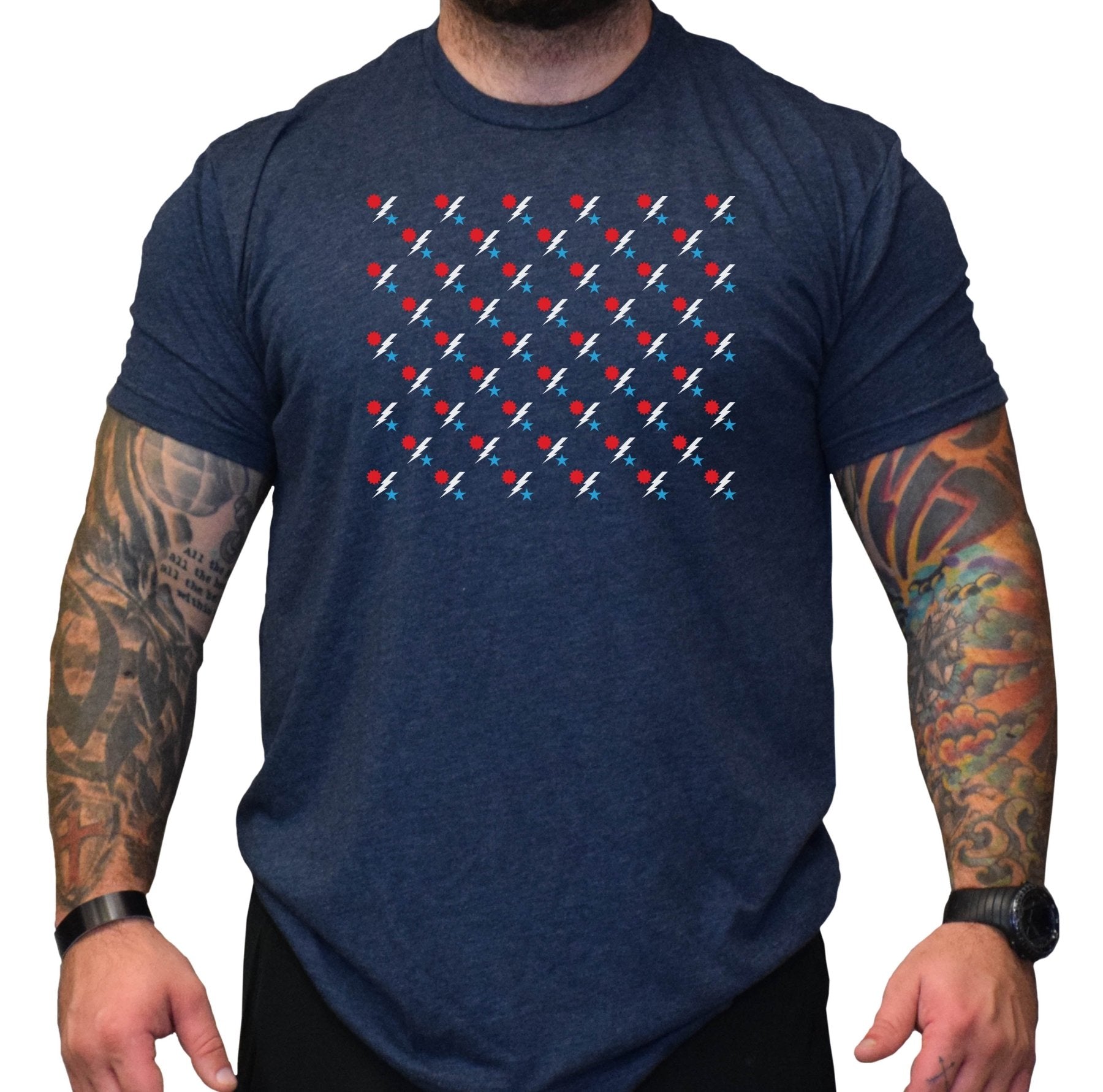 50 Star Sun Bolts - Small - Shirt