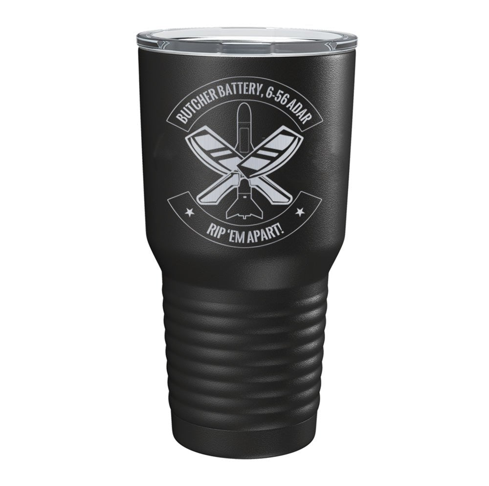 6 - 56 Butcher Battery Laser Tumbler - 30oz - Private Tumbler