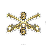 6 - 8 CAV Cross Sabers Sticker - 3.75" - Private Sticker