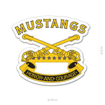 6 - 8 CAV Mustangs Sticker - 3.75" - Private Sticker