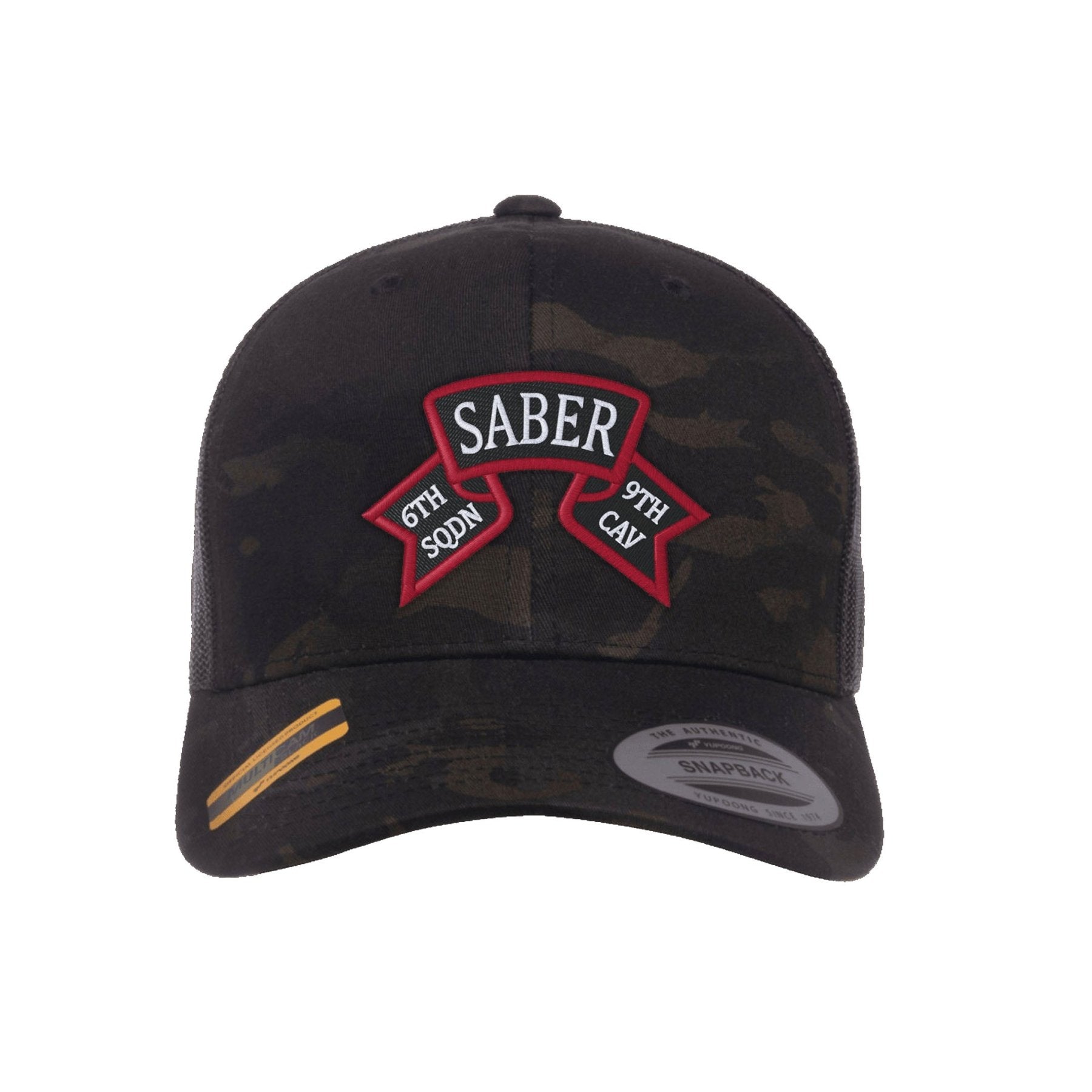 6 - 9 CAV Saber Scroll Snap - Back - OSFM - Private Headwear