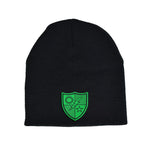 75th DUI Green Leather Beanie - Black - Headwear