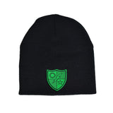 75th DUI Green Leather Beanie - Black - Headwear