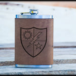 75th DUI Leather Flask - 8oz Stainless Steel Flask - Flasks