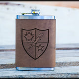 75th DUI Leather Flask - 8oz Stainless Steel Flask - Flasks