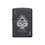 75th Ranger Death Card Lighter - Matte Black - Lighter