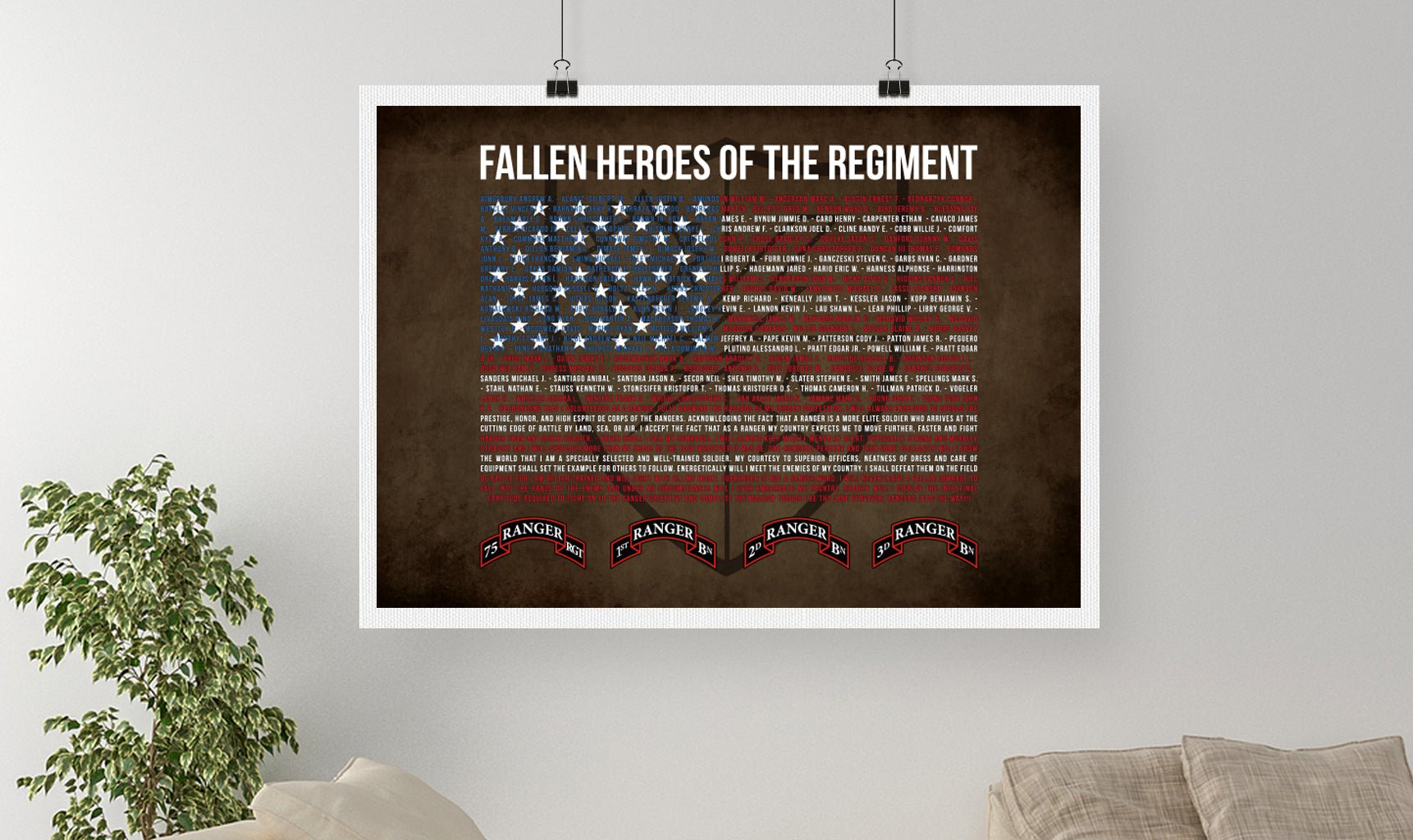 75th Ranger Memorial Canvas - Loose Canvas - Canvas