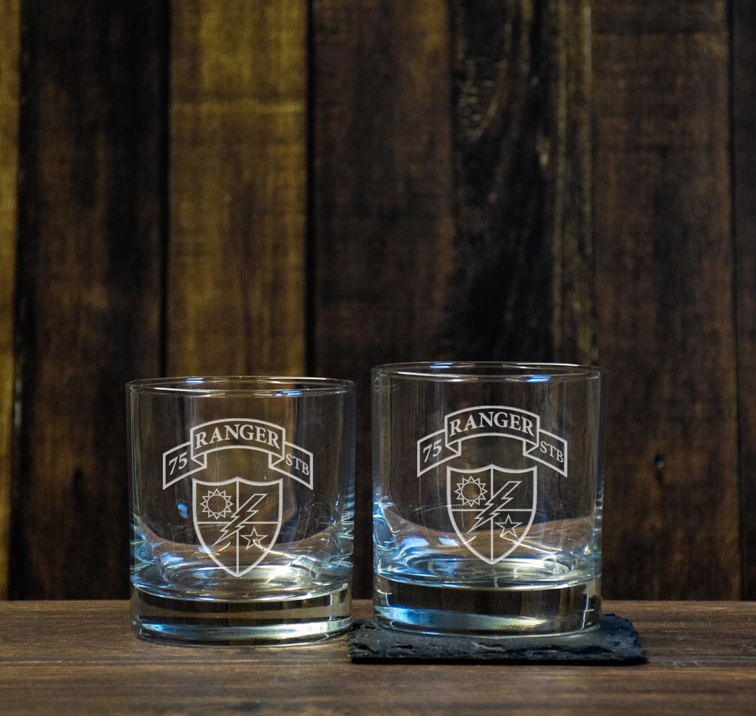 75th RSTB Scroll Low Ball Set - No Tab - Glassware