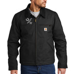 75th Star Sun Bolt Embroidered Carhartt® Duck Detroit Jacket - Small - No Discount