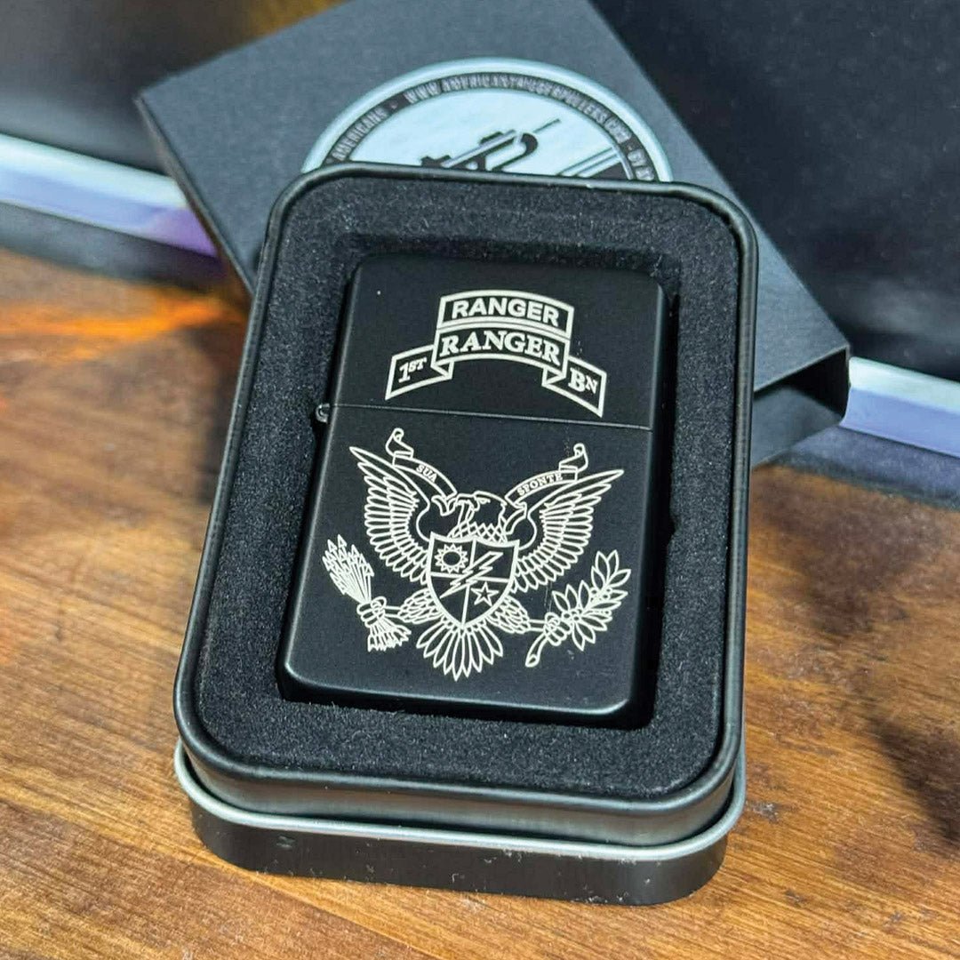 75th War Eagle Lighter - Matte Black - Lighter