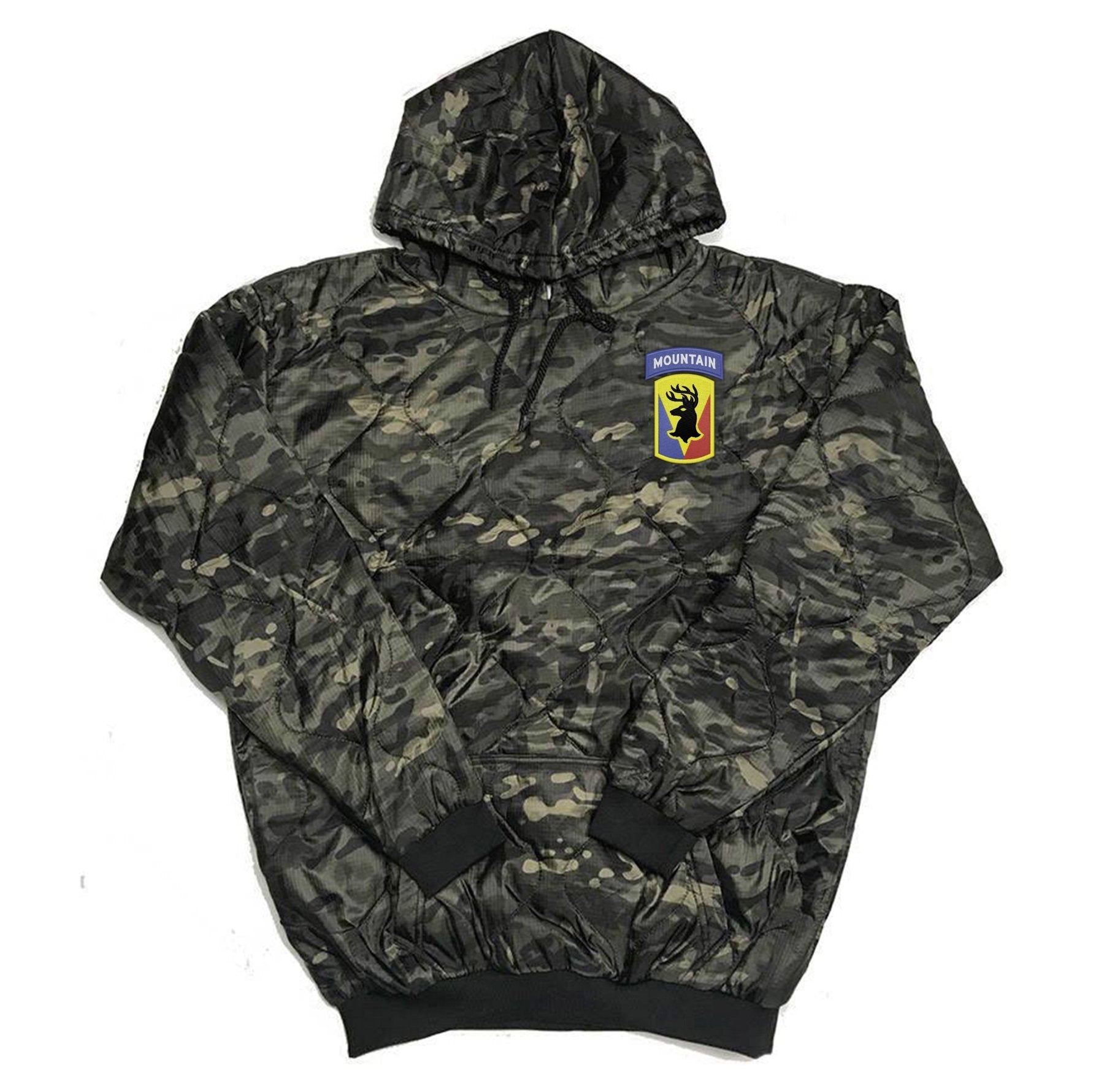 86th IBCT Woobie Hoodies - Black Multicam - Woobie