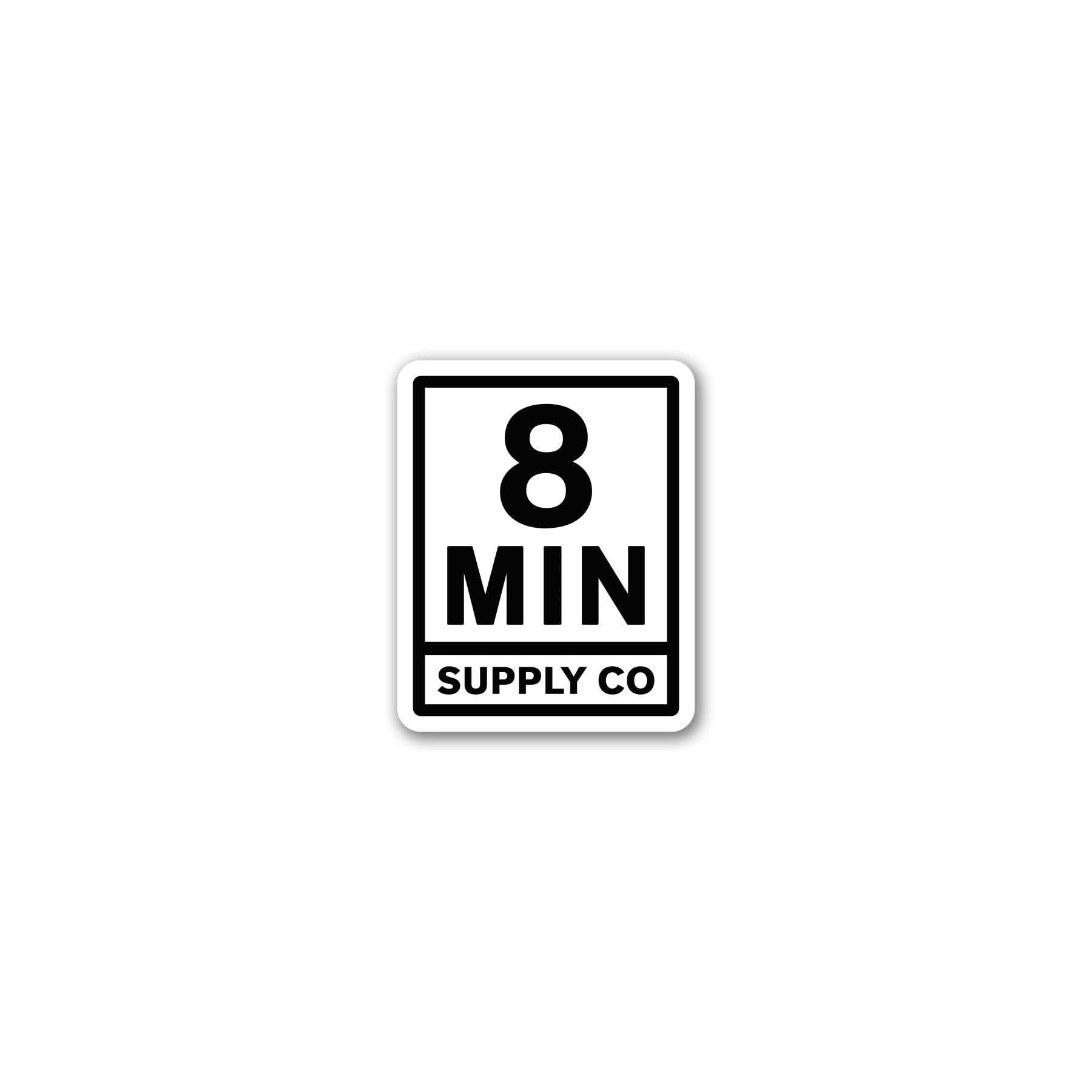8min Supply Co Sticker - 3" - Sticker