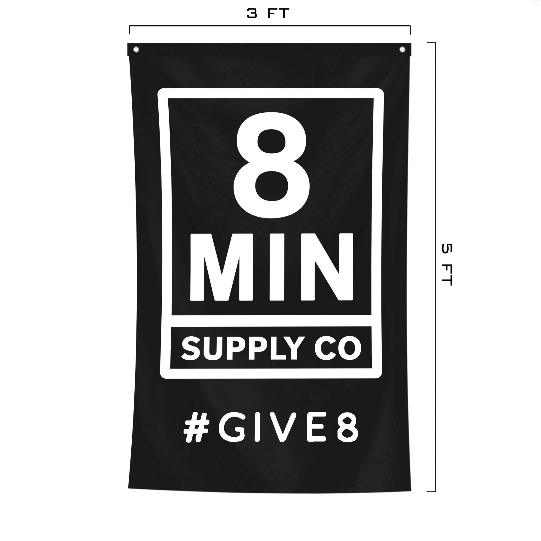 8Min Supply Logo Flag - 3' x 5' - Flag