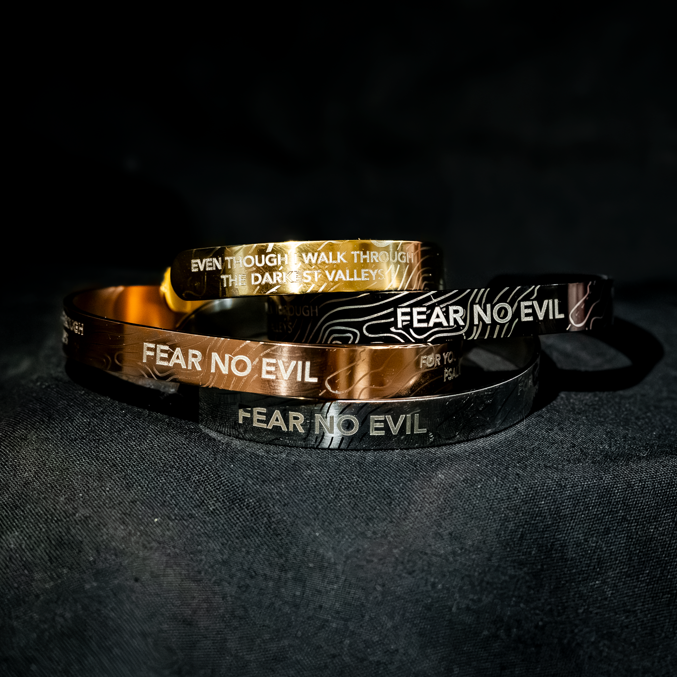 Fear No Evil Stainless Steel Bracelets - Various Colors