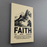 Faith Moves Mountains Sand Canvas