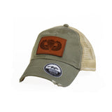 Airborne Wings Leather Dad Cap - Hook and Loop - Headwear