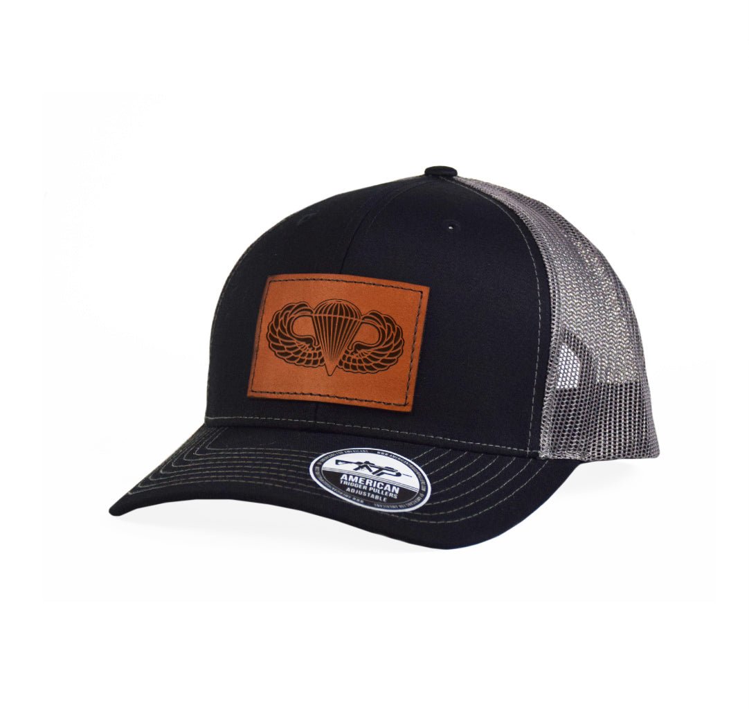 Airborne Wings Leather Snap - Back - Adjustable - Headwear