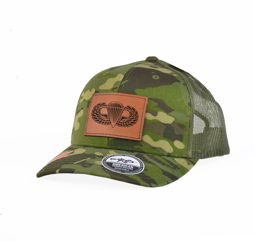 Airborne Wings Leather Snap - Back - Adjustable - Headwear