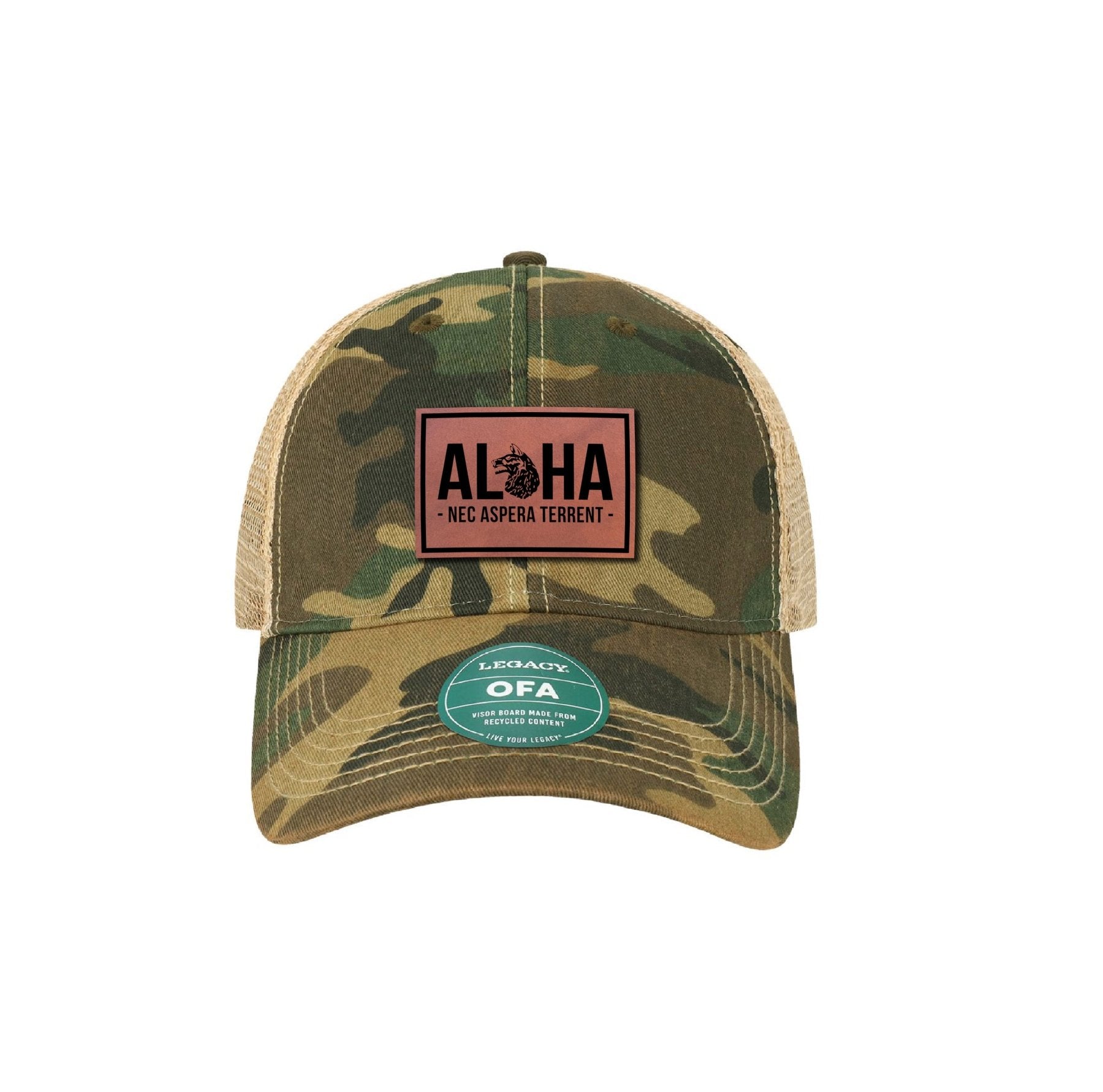 Aloha Wolfhounds Leather Dad Cap - OSFA - Headwear