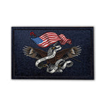 America 250 Eagle Black Leather Patch - 2" x 4" - Patch