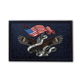 America 250 Eagle Black Leather Patch - 2" x 4" - Patch