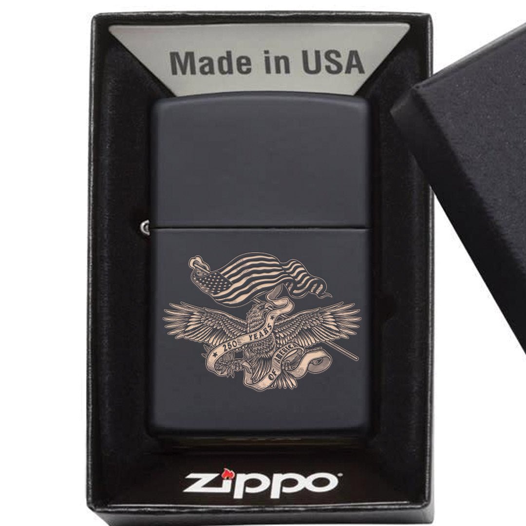 America 250 Eagle Lighter - Matte Black - No Discount