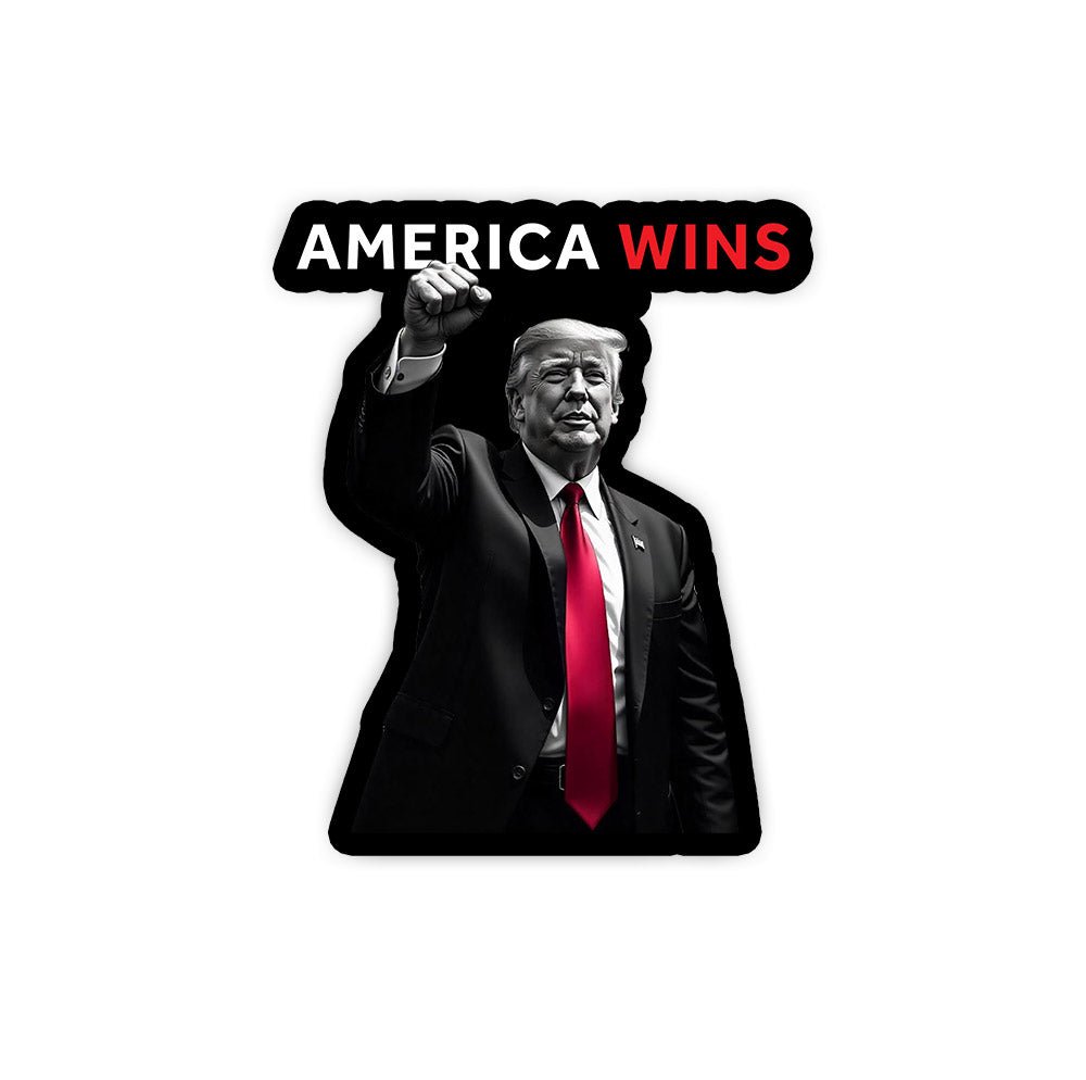 America Wins Sticker - 4" - Sticker