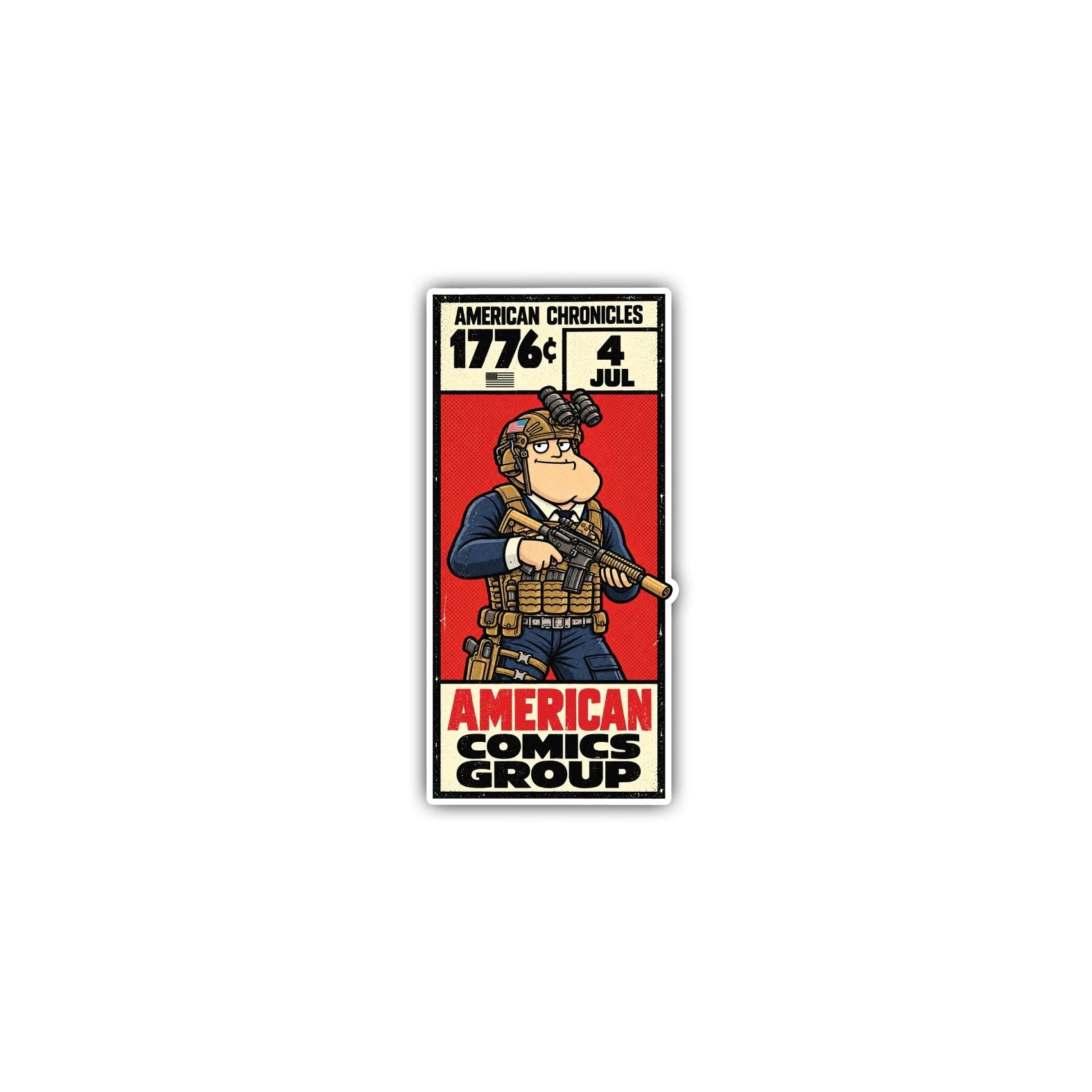 American Comic Sticker - 4" - Sticker