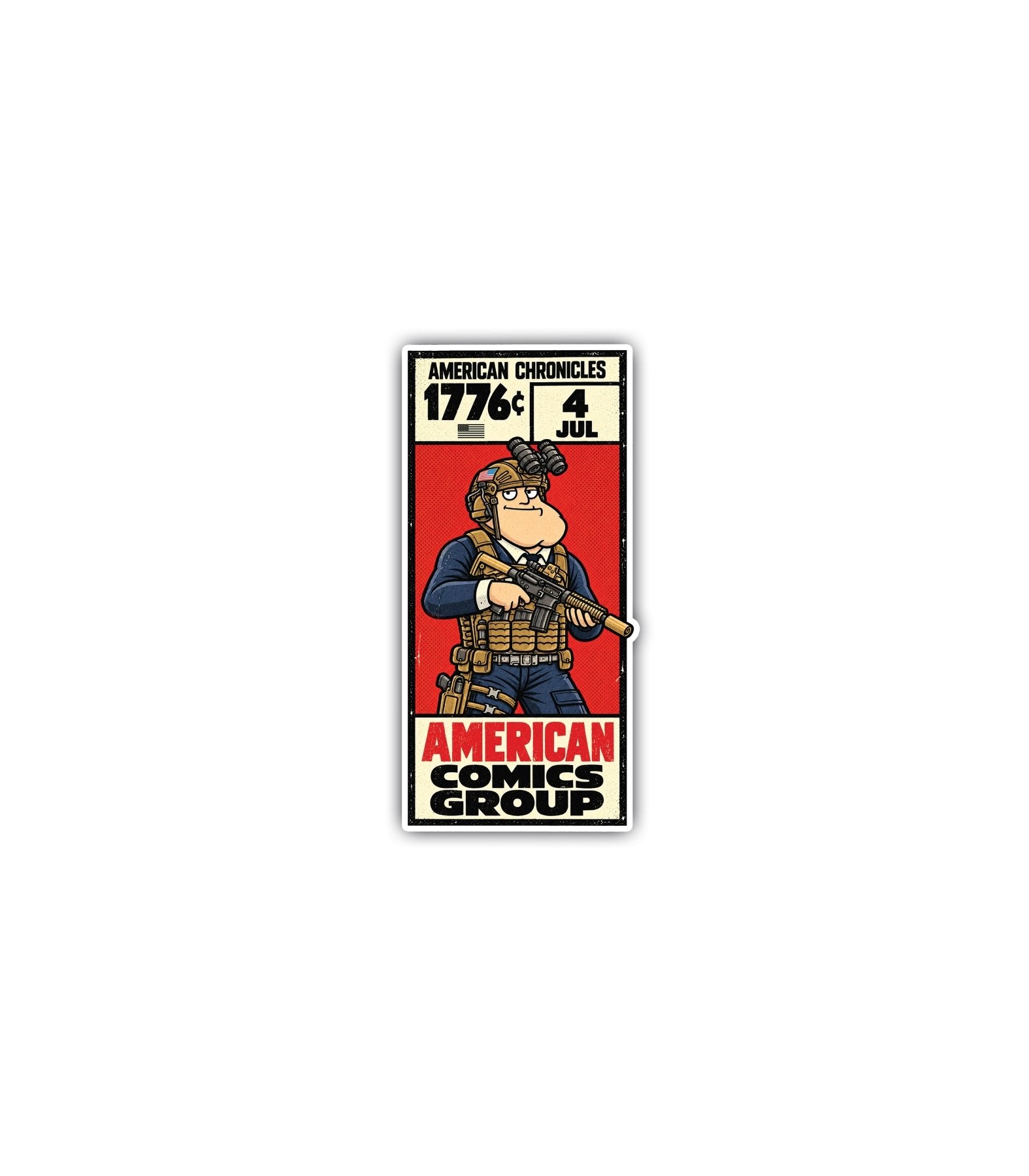 American Comic Sticker - 4" - Sticker